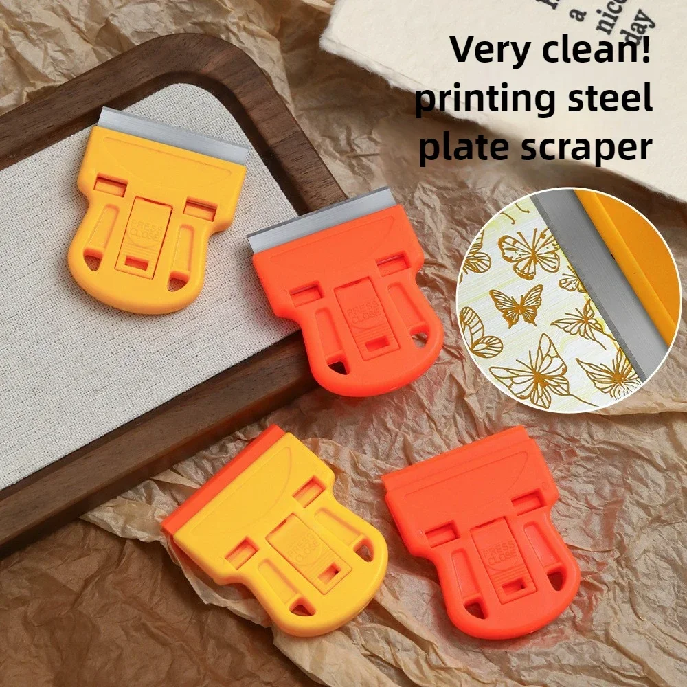Nail Art Scraper French Manicure Stamp With Scraper Removable Cleaning Shovel Glue Stickers Tools For Nail Art Accessories