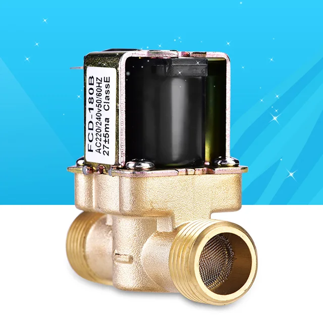 Электромагнитный клапан 1Pcs 1/2 Inch AC 220V Brass Solenoid Valve Normally Closed For Solar Water Heater Garden Irrigation Home Appliance Fluid Control Орошение — деталь 4