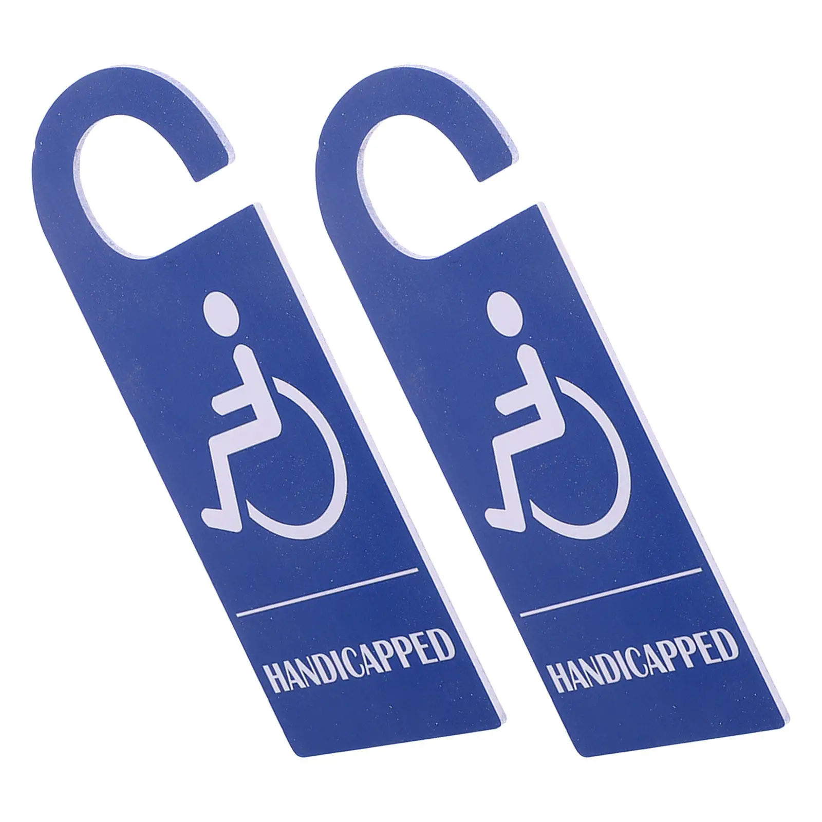2Pcs Blue Handicap Parking Permit Sign Waterproof PVC Placard for Vehicle Door Hook Mirror Handicapped Parking Only Wheelchair