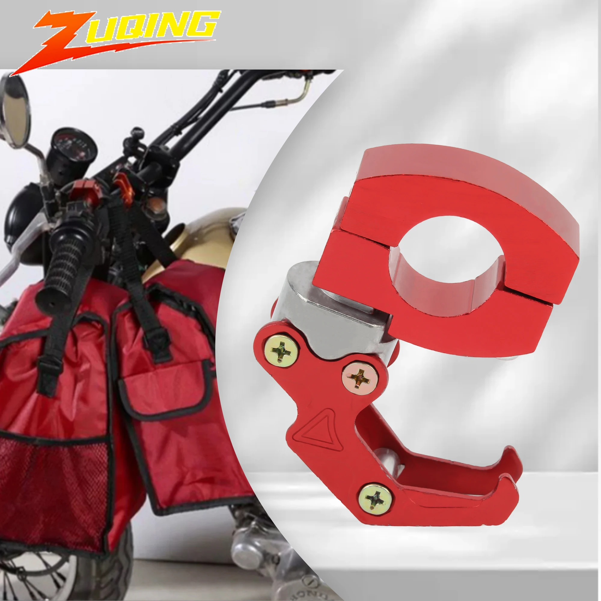 

Motorcycle Hanging Hook 22mm Handlebar Fastener Storage Bag Hook Aluminum Alloy Helmet Hook Bike Scooter Universal Accessories