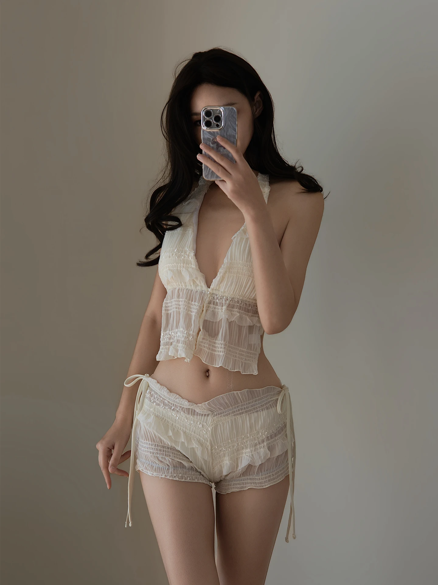 

Douban Han ang 2026 New Lace Pure Desire High-End Sensation Skirt-Sle Two-Piece Swimsuit Women's Hot Spring Meat-Covering...