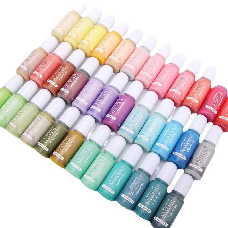 40 Colors Epoxy Resin Pigment vibrant Solid color Liquid Pigment Kit DIY Resin Art Low Saturation Color Jewelry Making Crafts