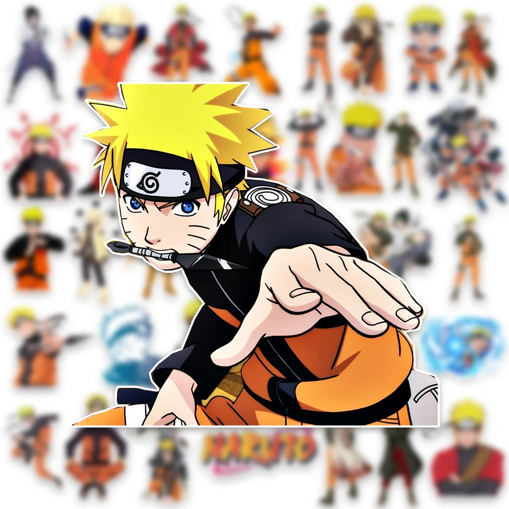 50 قطعة حقيبة ناروتو أنيمي ملصق الكتابة على الجدران اوتشيها ساسوكي اوزوماكي ناروتو الهاتف الغيتار المحمول دفتر لاصقة تزيين