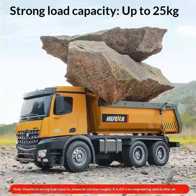 

Huina1573 Remote Control Dump Truck Alloy Large Scale Electric Engineering Construction Vehicle Outdoor Sand Play Adult Hobby