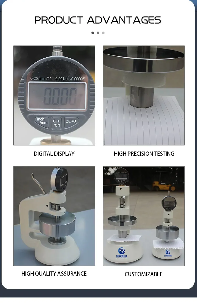 Digital Display Paper Thickness Meter - Modern Industrial Design