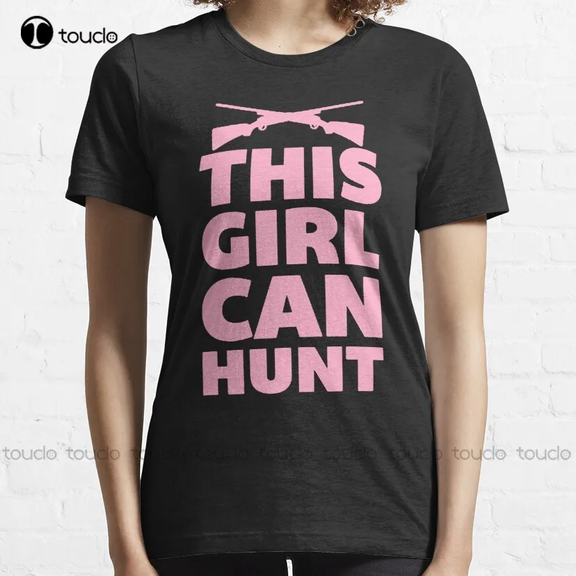 This Girl Can Hunt Classic T-Shirt Mens Tall T Shirts Custom Aldult Teen Unisex Digital Printing Tee Shirt Fashion Funny New