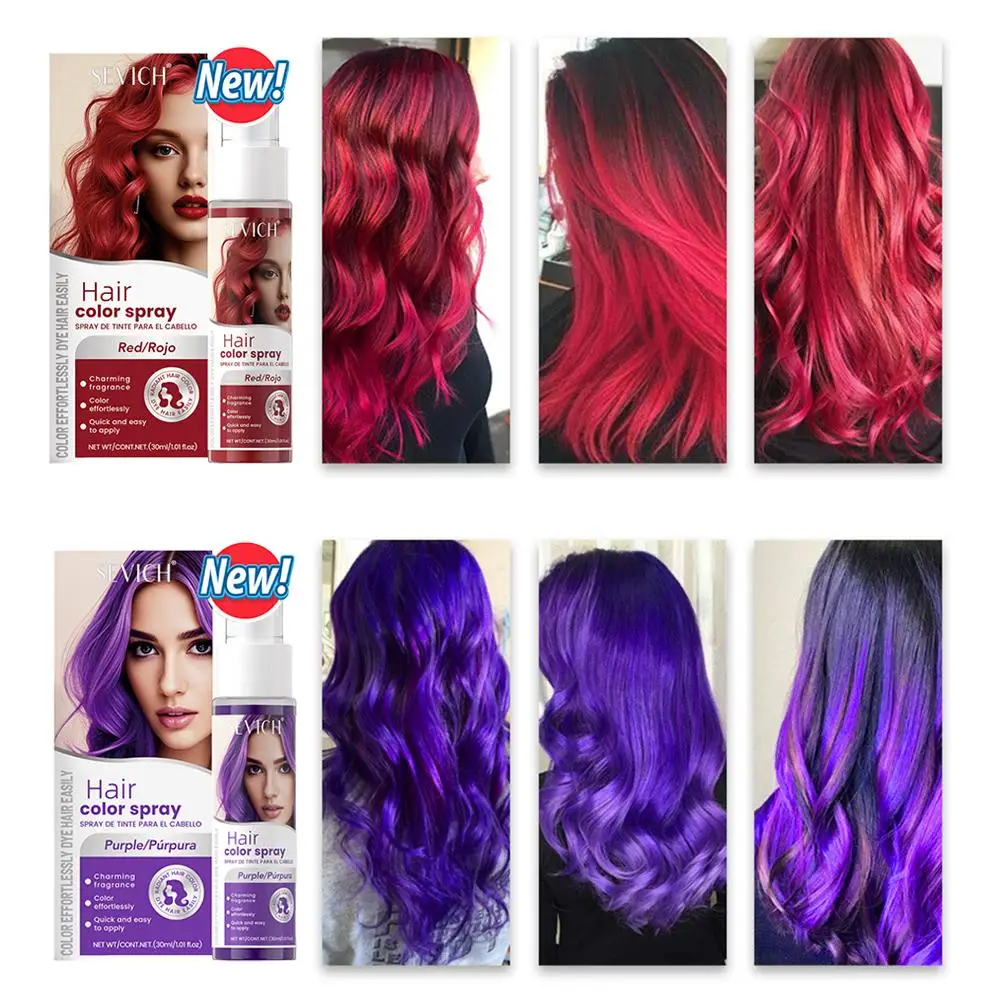 8 Colors Temporary Hair Color & Instant Hair Styling Spray ,  for Cosplay & Party Disposable Washable Non-Permanent Hair Dye