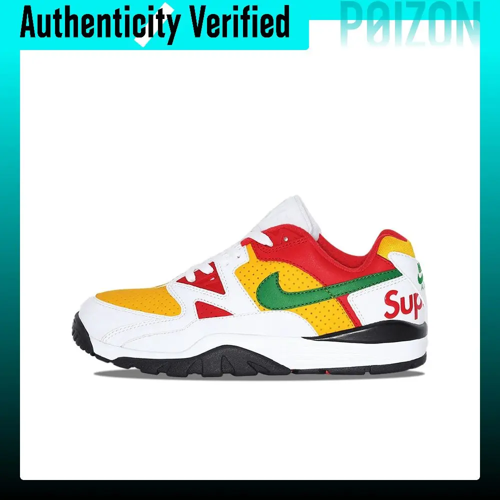 Supreme X Nike Air Cross Trainer 3 Running Shoes Men's Low Top White/Red/Yellow CJ5291-100
