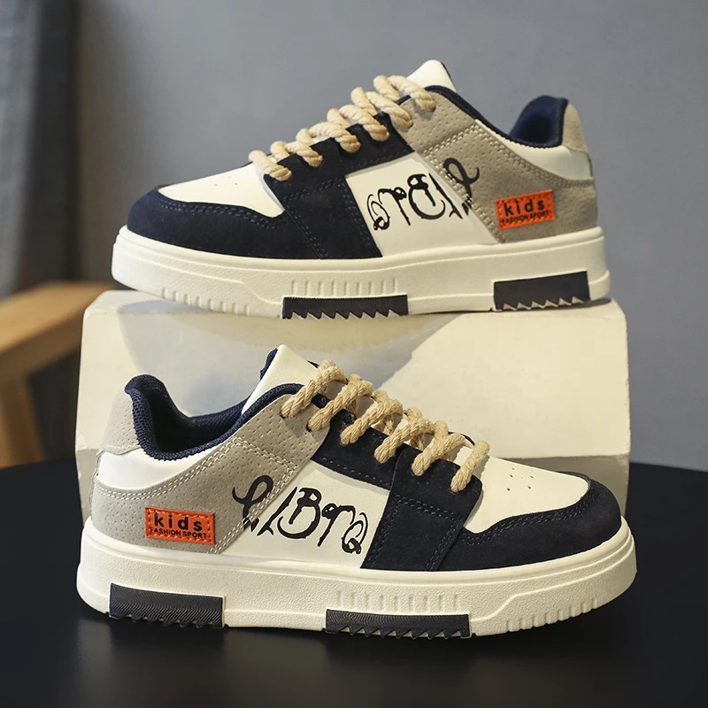Moda dla dzieci skórzane obuwie codzienne dla chłopców sneakersy studenckie antypoślizgowe wodoodporne Sport Tenis dzieci nowe dzieci buty