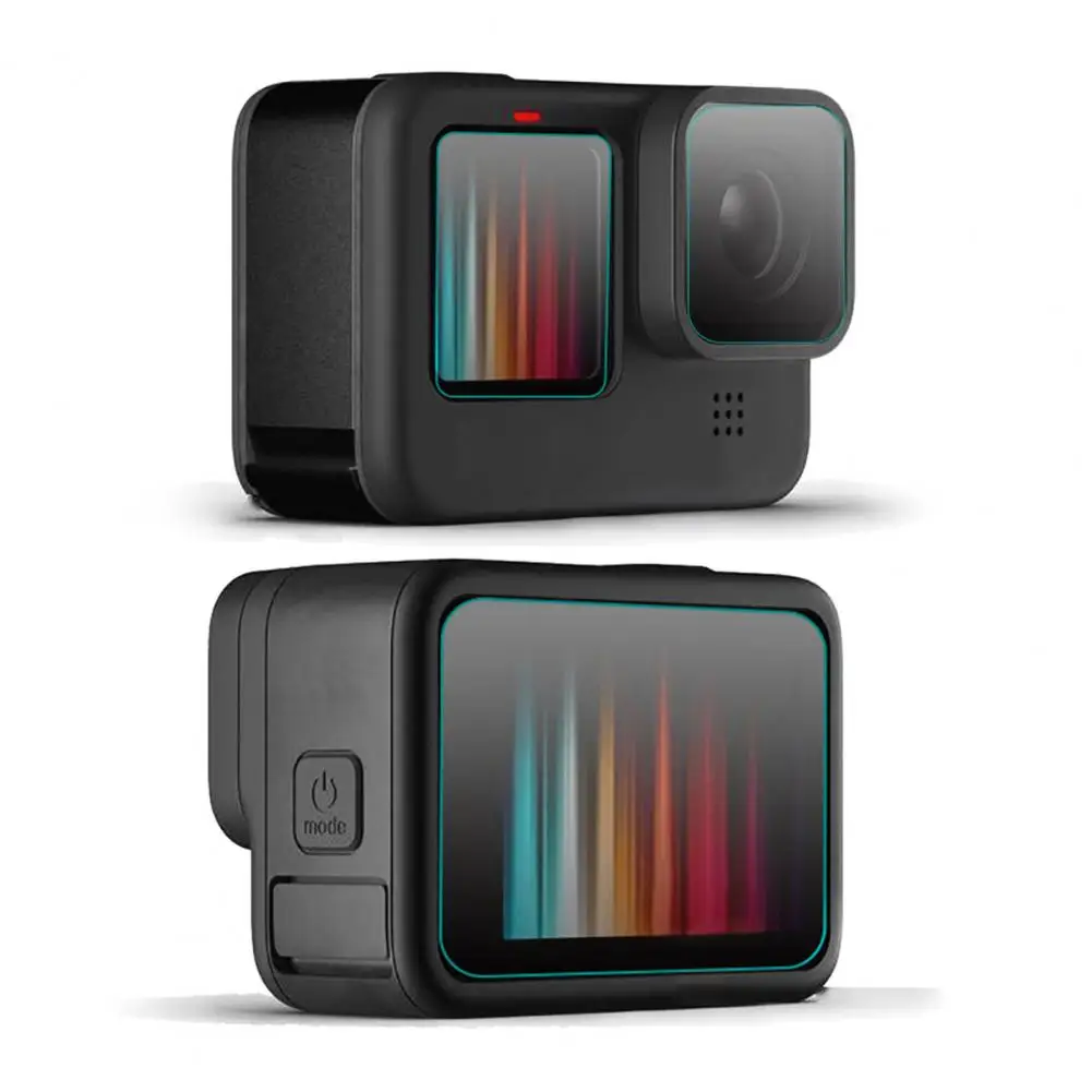 Camera Films 1 Set Easy to Clean Anti-fingerprint High Sensitivity  Sport Camera Lens Screen Protective Films