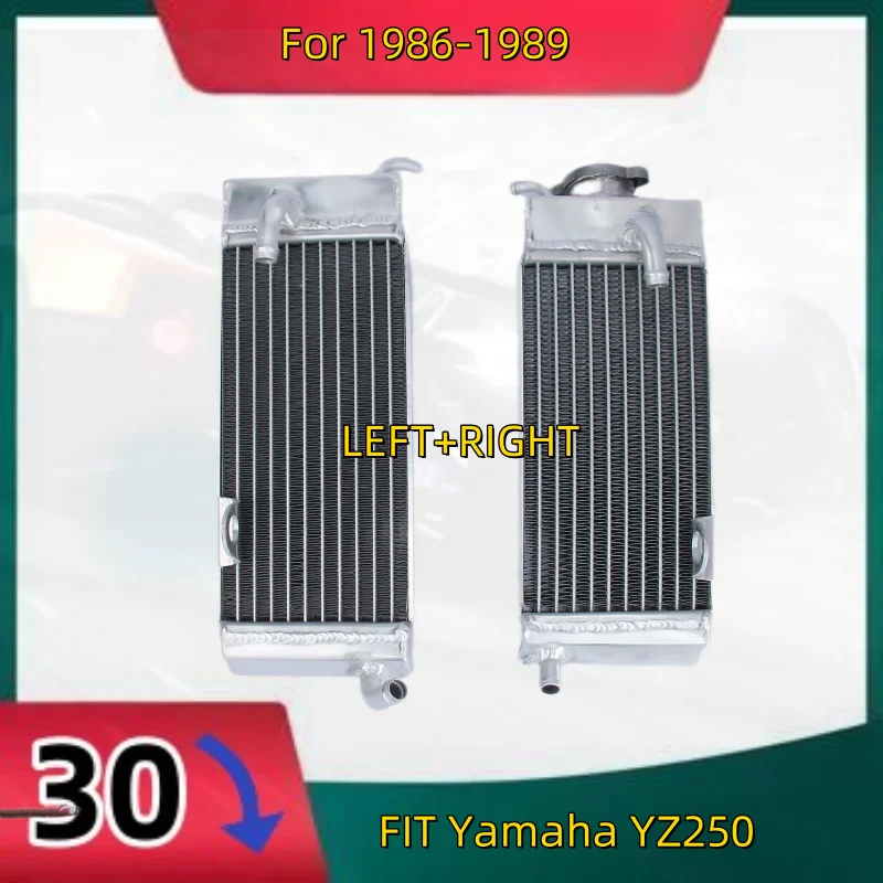 Para 1986-1989 2 uds FIT Yamaha YZ250 YZ 250 L + R radiador de aluminio 1986 1987 1988 1989 86 87 88 89 con tapa de radiador