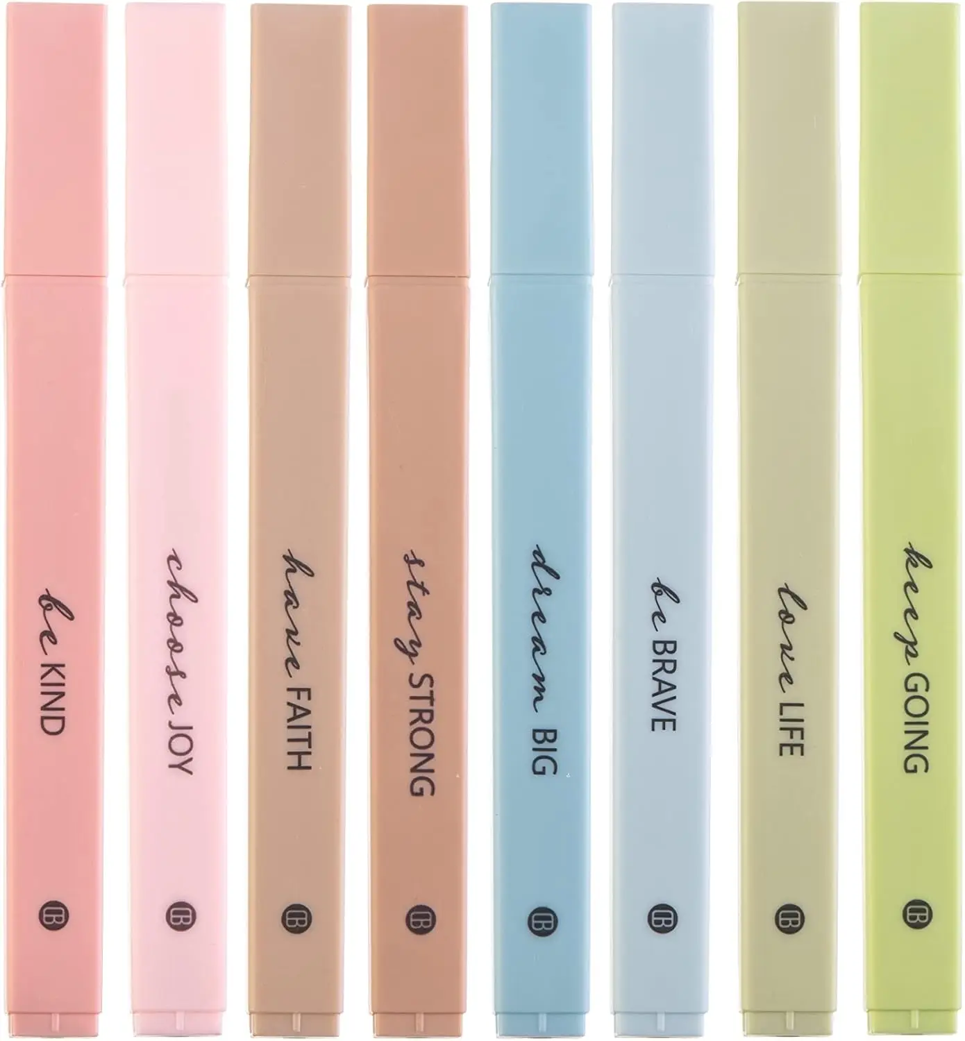 

8 Pack Soft Chisel Tip Highlighters, Quick Dry No Bleed, Aesthetic Earthy Colors for Bible Study and Journaling