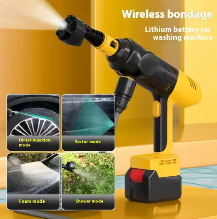 

200W Multi-function Electric Wireless Air Pump Car Wash Blower Vacuum Cleaner with Tool Box