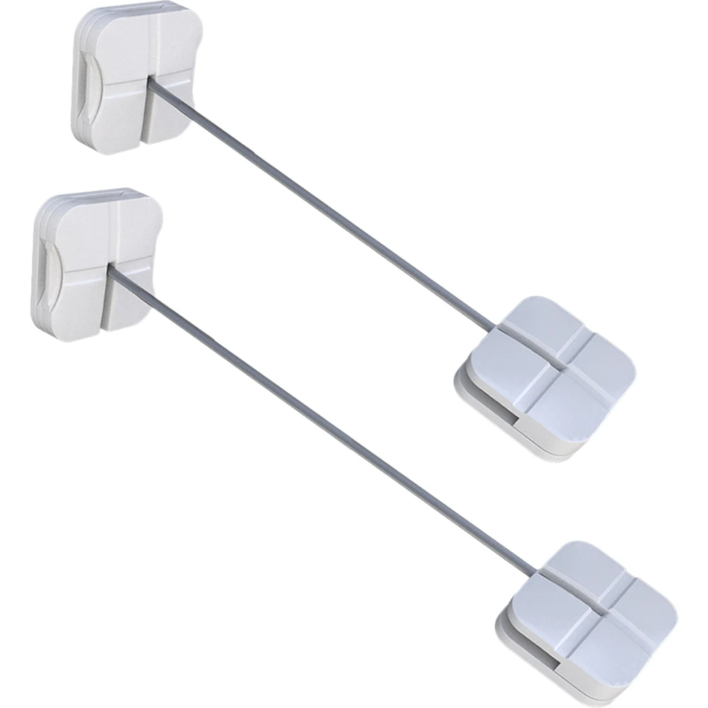 

Baby Cabinet Door Safety Lock Child Proof ABS Steel Fridge Cupboard Drawer Toilet Locks Silver Strap Non Damage Furniture Easy