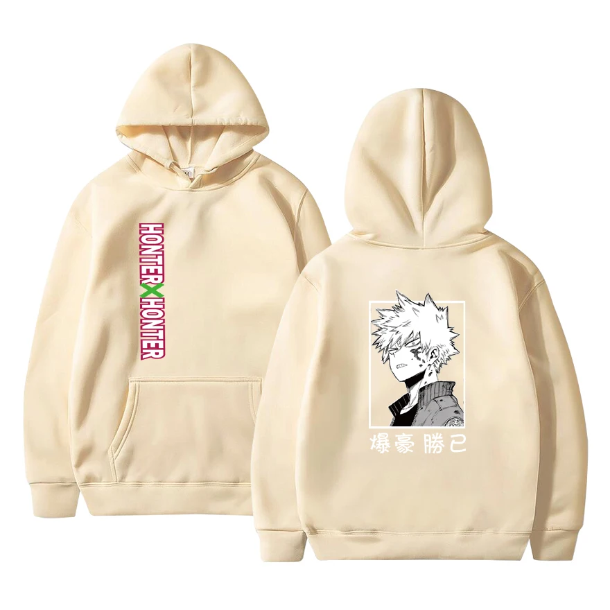 بلدي بطل الأكاديمية Bakugo هوديس حجم كبير البلوز الدافئة الطباعة مقنعين عادية الشارع الشهير البلوز المتضخم ملابس حريمي #5