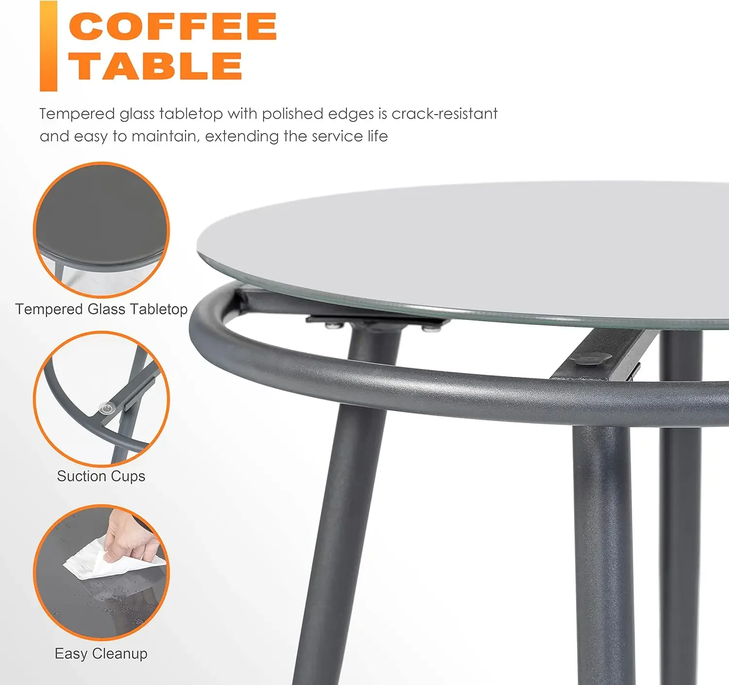 [Spedizione gratuita! ]Set da bistrot da esterno da 3 pezzi, set da patio per conversazione in corda intrecciata, sedie e tavolo per mobili da giardino per tutte le stagioni con