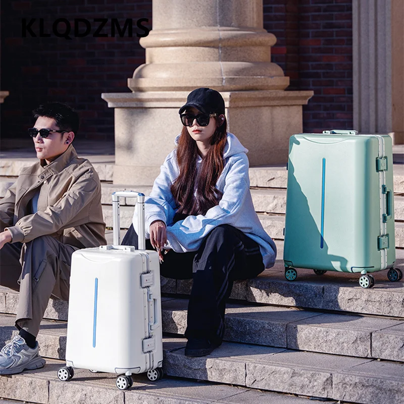 KLQDZMS Men's Suitcase ABS+PC Boarding Box Women's Trolley Case 20