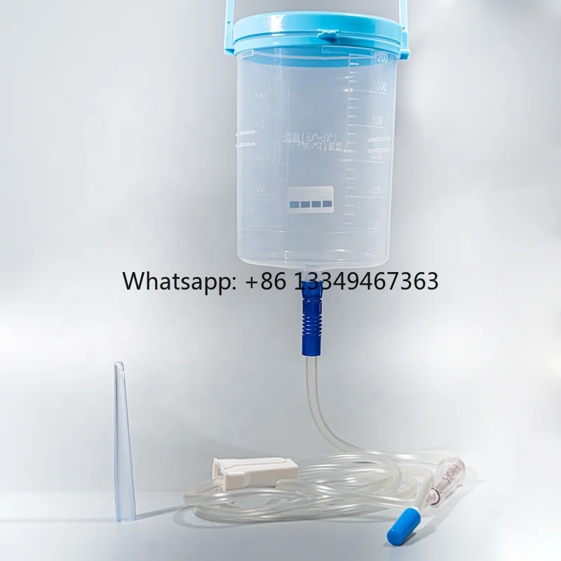 

Best price High Quality Colon Cleansing Enema Bag Defecator-enema Bucket-single 1200ml Enema Bucket Kit discount