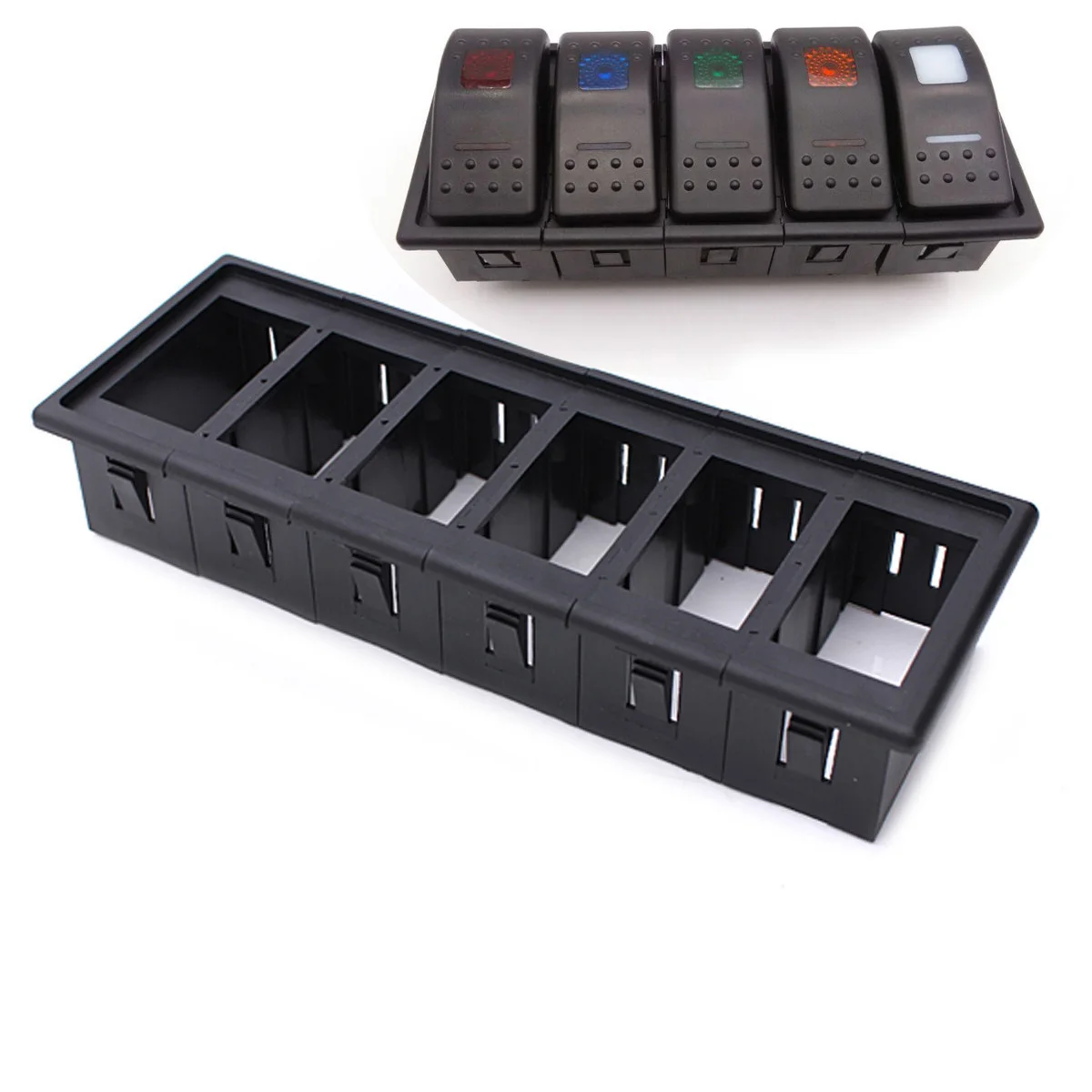 Auto Rocker Switch Boat Panel Parts Clip Housing Interior Patrol Plastic Accessories Black New Useful Practical