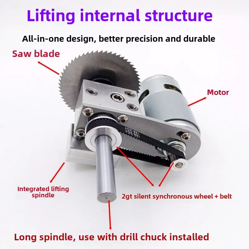Compact Mini Table Saw Woodworking Electric Saw Precision Model Cutting Machine with Lifting Function for Saw Machinery
