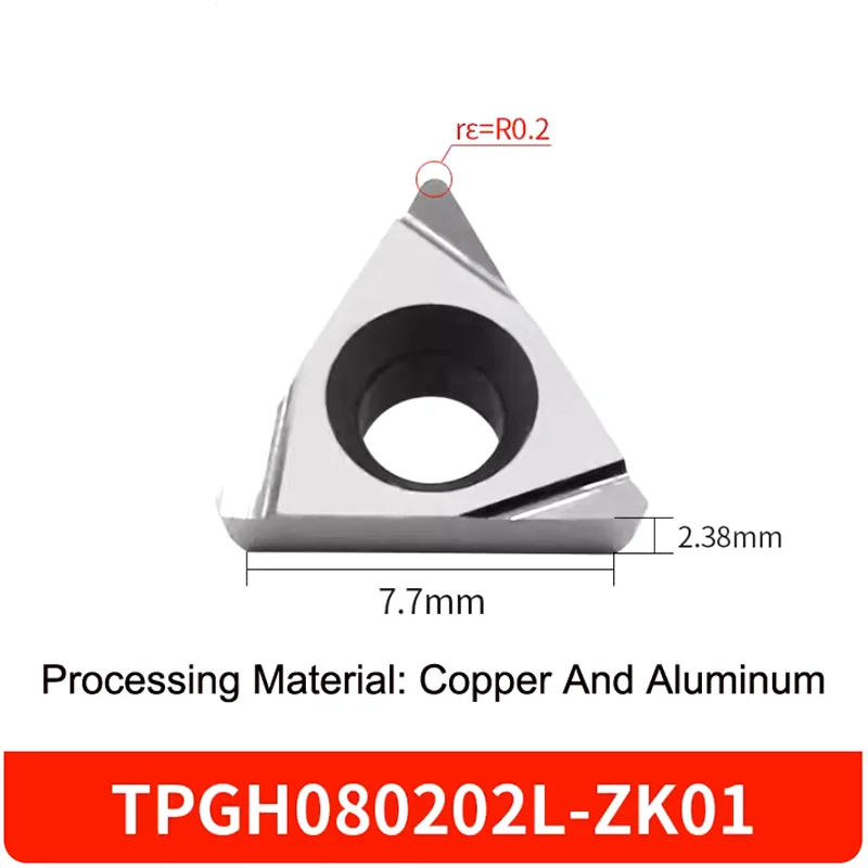 GULING 10PCS Boring Cutter TPGH TPGT 080202 04L CNC Milling Machine Set Precision Small Hole Boring Cutter Turning Inserts