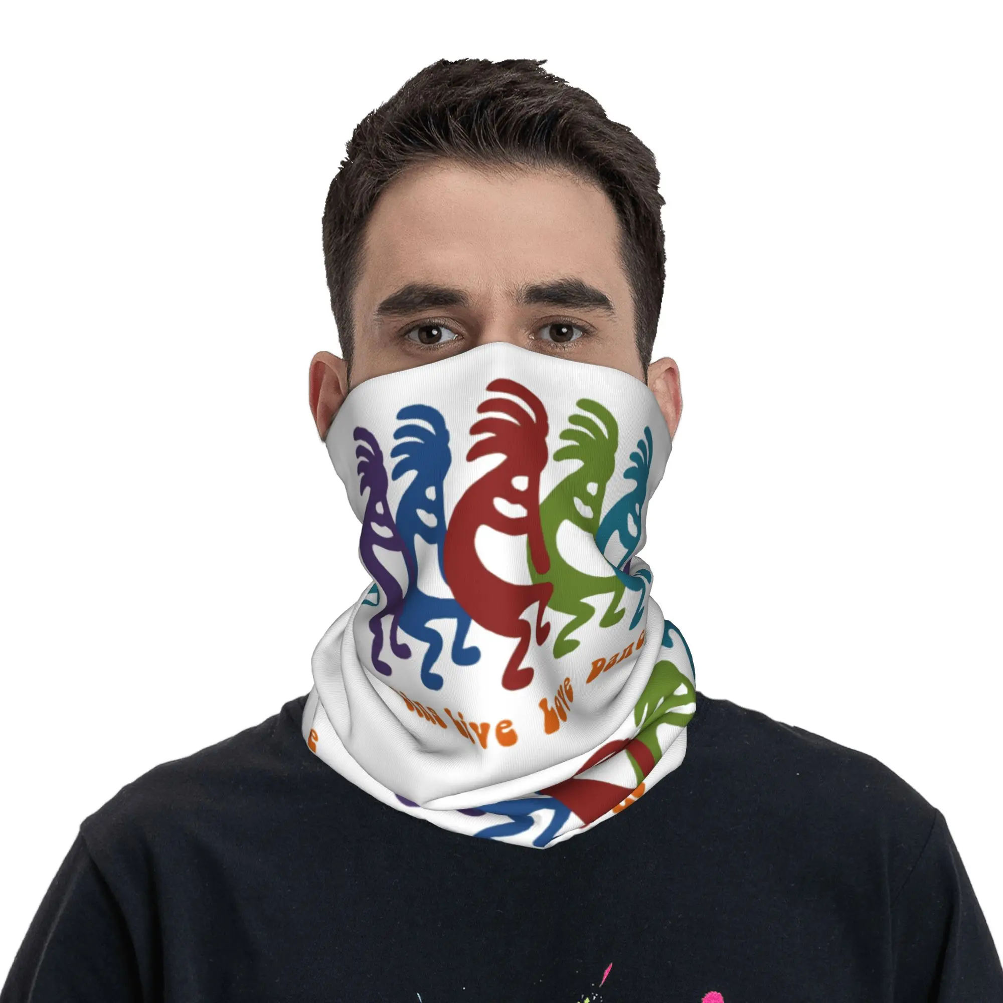 

Африканская этническая бандана в стиле индейцев Кокопелли, ветрозащитный шарф-маска для лица, головной убор для женщин и мужчин, балаклава-труба