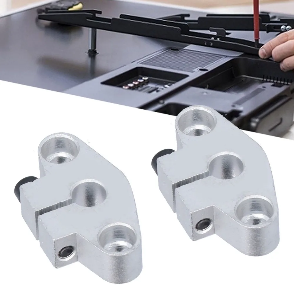 2pcs Flange Type Linear Shaft Support Horizontal Mount Rod Clamping Support Linear Motion Guide Mounting Bracket For CNC Machine