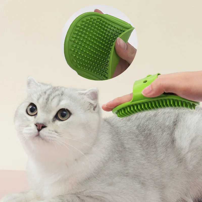 Soft Rubber Dog Brush Comb Cat Bath Brush Rubbers Glove Hair Fur Grooming Massage Brushes For Dogs Cats