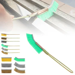 1pcs Mini Remove Rust Brush Home Cleaning Tools Polishing Brush Removable Replaceable Metal Nylon Brass Stainless Steel Brush