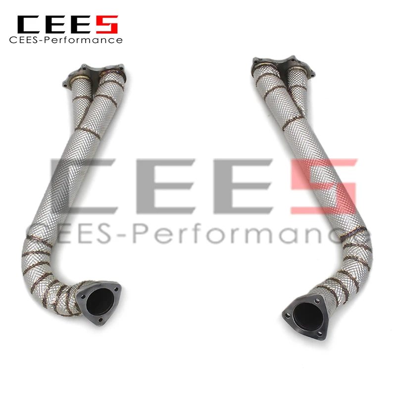 

CEES Catless Exhaust pipe for Porsche 718 Cayman GT4 4.0L 2016-2021 heat shield downpipe Exhaust Pipe System