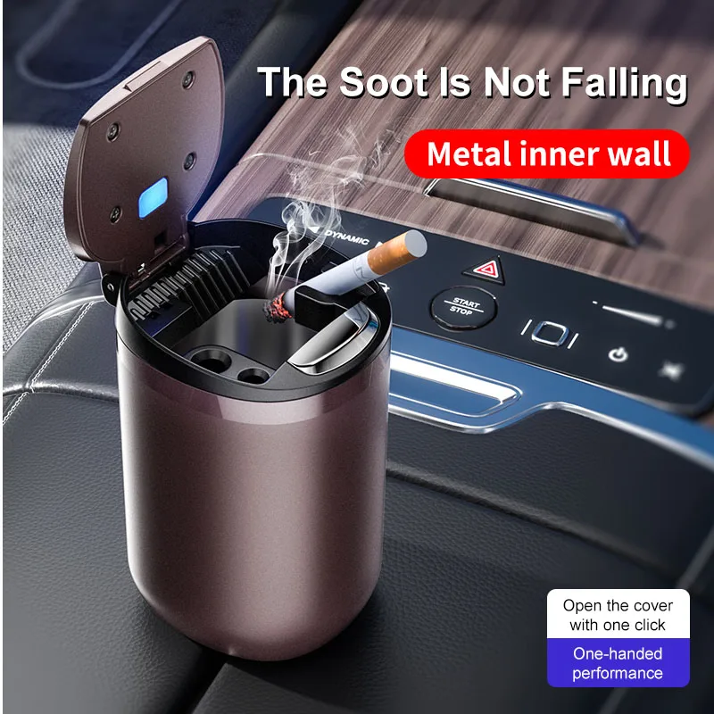 Multifunctional Car Aashtray With LED light For Omoda 5 C5 FX 7 8 Pro Plus 7 EV PRO PHEV FX Portable Car Alloy Ashtray Cup 3