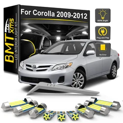 BMTxms 10Pcs Canbus LED Interior Light Bulb Kit For Toyota Corolla 2009 2010 2011 2012 Car Indoor Dome Trunk License Plate Lamp