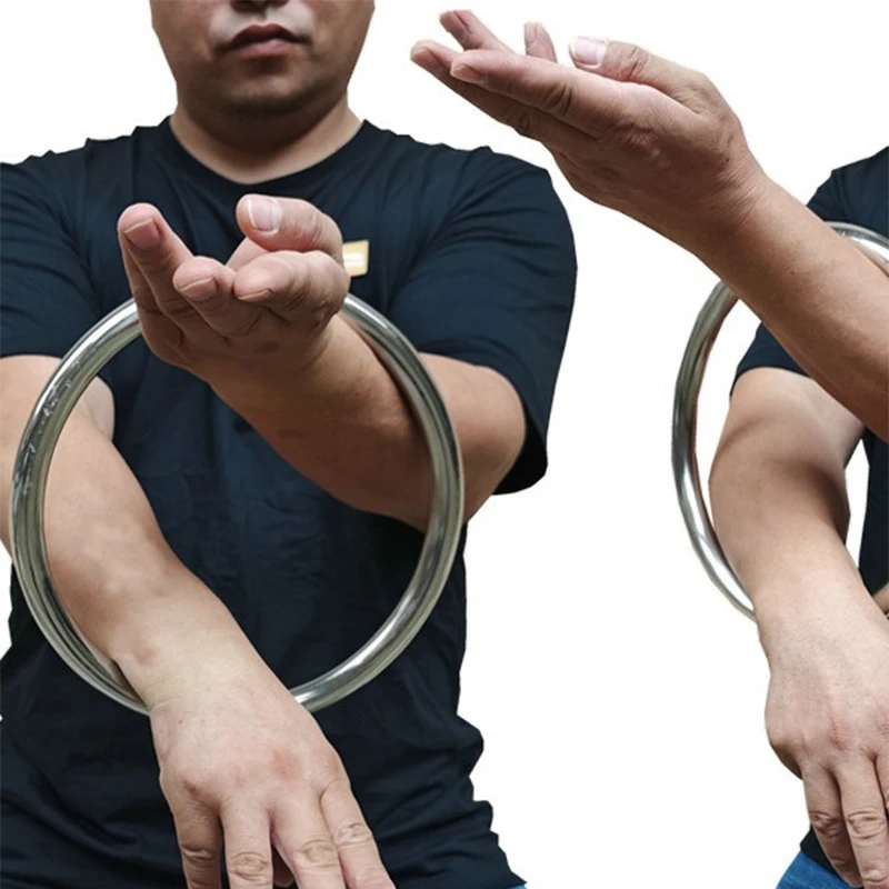Novo Anel de Aço Inoxidável Wing Chun para Treinamento de Força das Mãos, Anel de Exercício Kung Fu, Diâmetro de 220mm