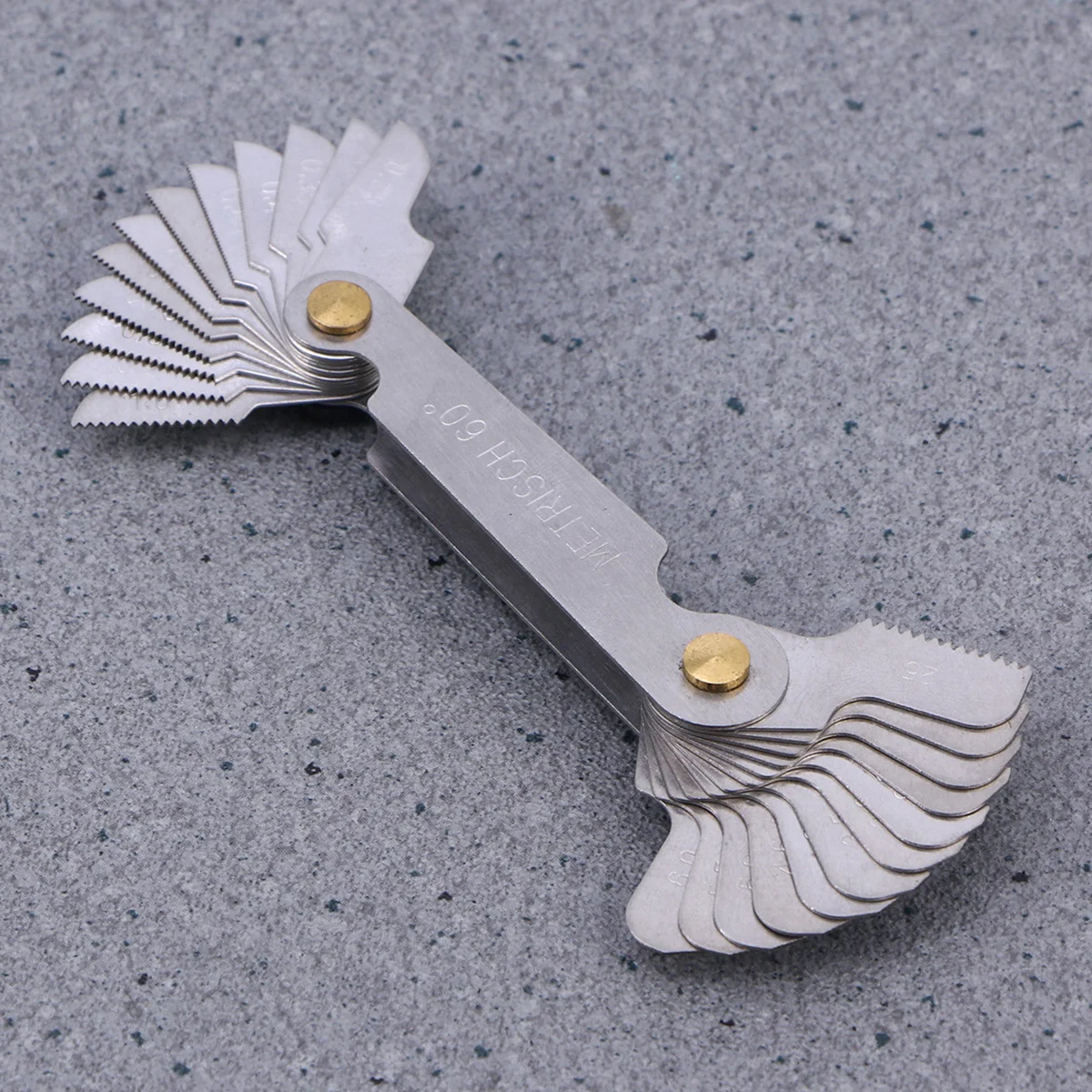 

Metric Thread Pitch Gauge Set Heavy Duty Steel Tool for Lathe Centre Gage Thread Size Measurement Pitch Screw Gauge Accurate