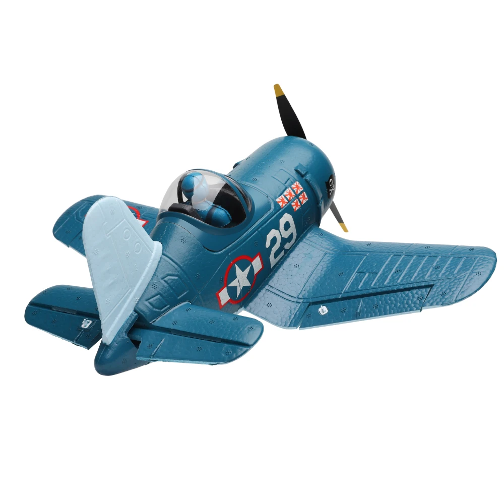 F4U การ์ตูน A500 XK 350มม. wingspan 2.4GHz 4CH 6แกนไจโร3D/6G สลับได้ EPP RC เครื่องบินมือใหม่ RTF เข้ากันได้กับ S-BUS Futaba