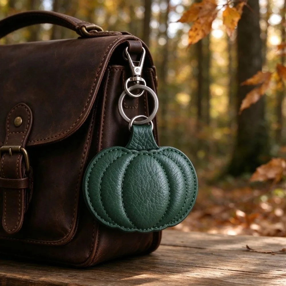 Bag Charm Mini Size Pumpkin Shaped Keychain Shaped Design Pendant Style Pumpkin Keyring Pumpkin Key Chains Women