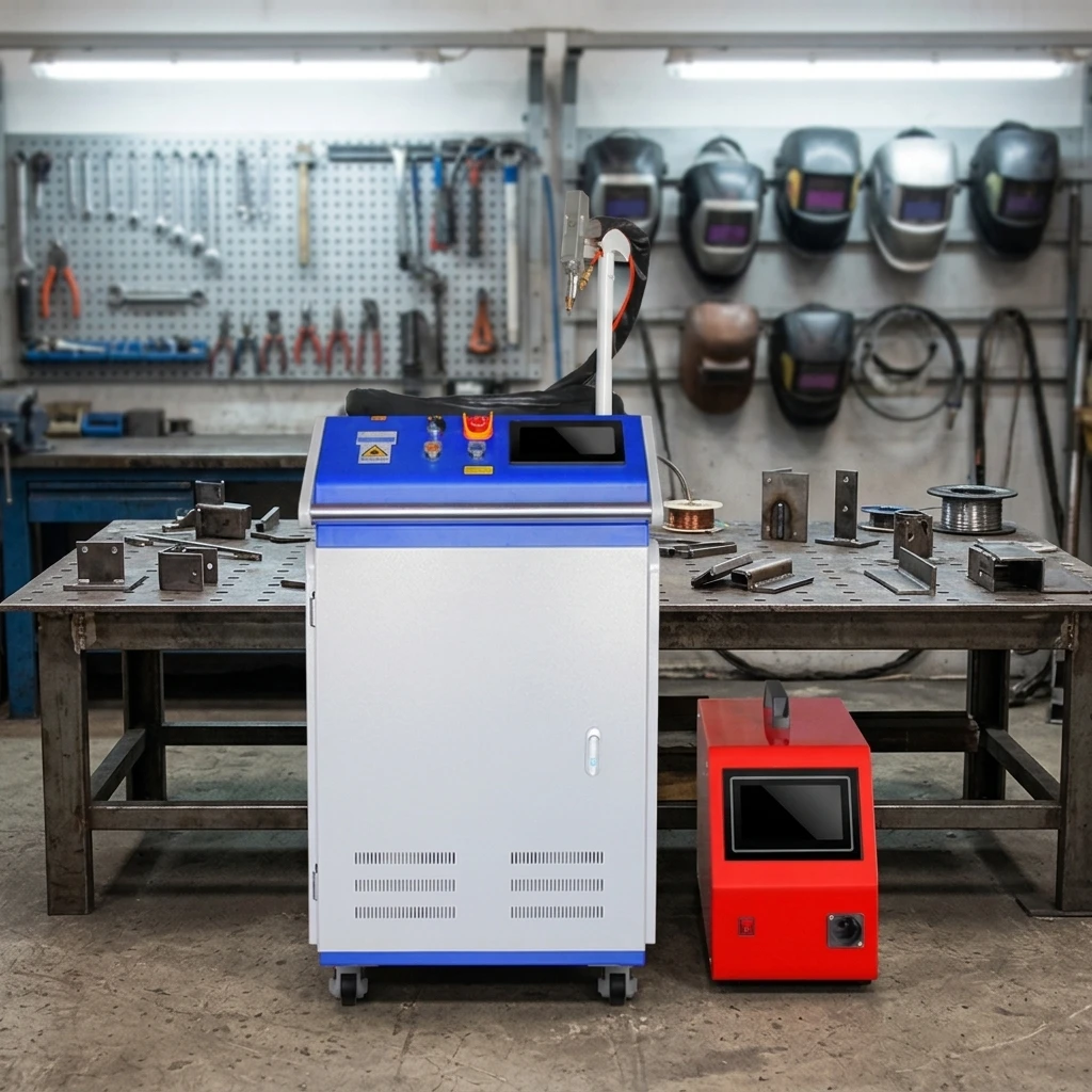 Industrial 4-in-1 Fiber Laser Machine 1500W, Water Cooled Laser Welding Cleaning Cutting Equipment For Stainless Steel