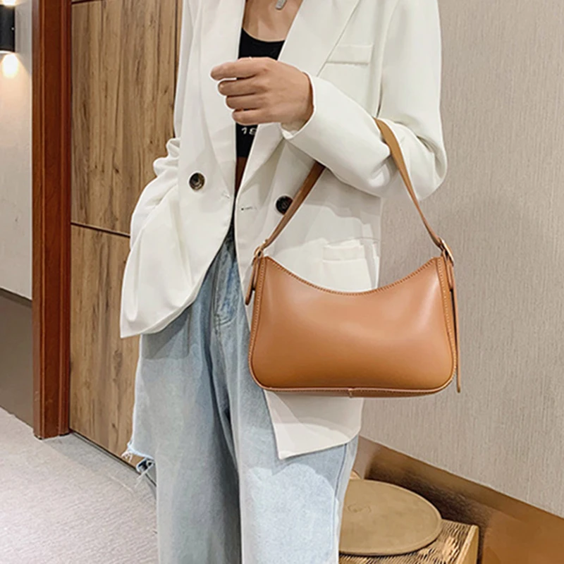 New DIY Leather Handmade Shoulder Underarm Bag Hand Stitching With Accessories Semi-finished Product PU Women Bag Material Set