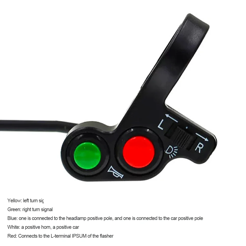 دراجة نارية التبديل المقود التبديل دراجة سكوتر كهربائية القرن بدوره إشارات تشغيل/إيقاف زر مفتاح الإضاءة دراجة نارية الملحقات #3