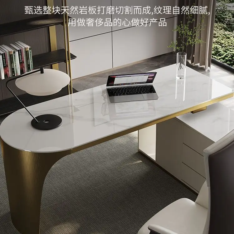 

rock slab desk simple desktop computer table chair combination office Home writing desk Corner desk