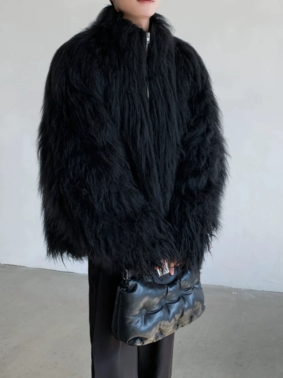 

Thiened Cotton Jaet, мужское зимнее модное брендовое уличное пальто на молнии с застежкой-молнией Long Sve, пальто обычной длины, экологически чистый мех