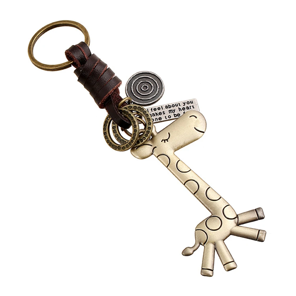

Giraffe Keychain 5x3cm Alloy Punk Punk Keychain Style Car Keys Decor For Bag Purse Backpack Weave Keyrings
