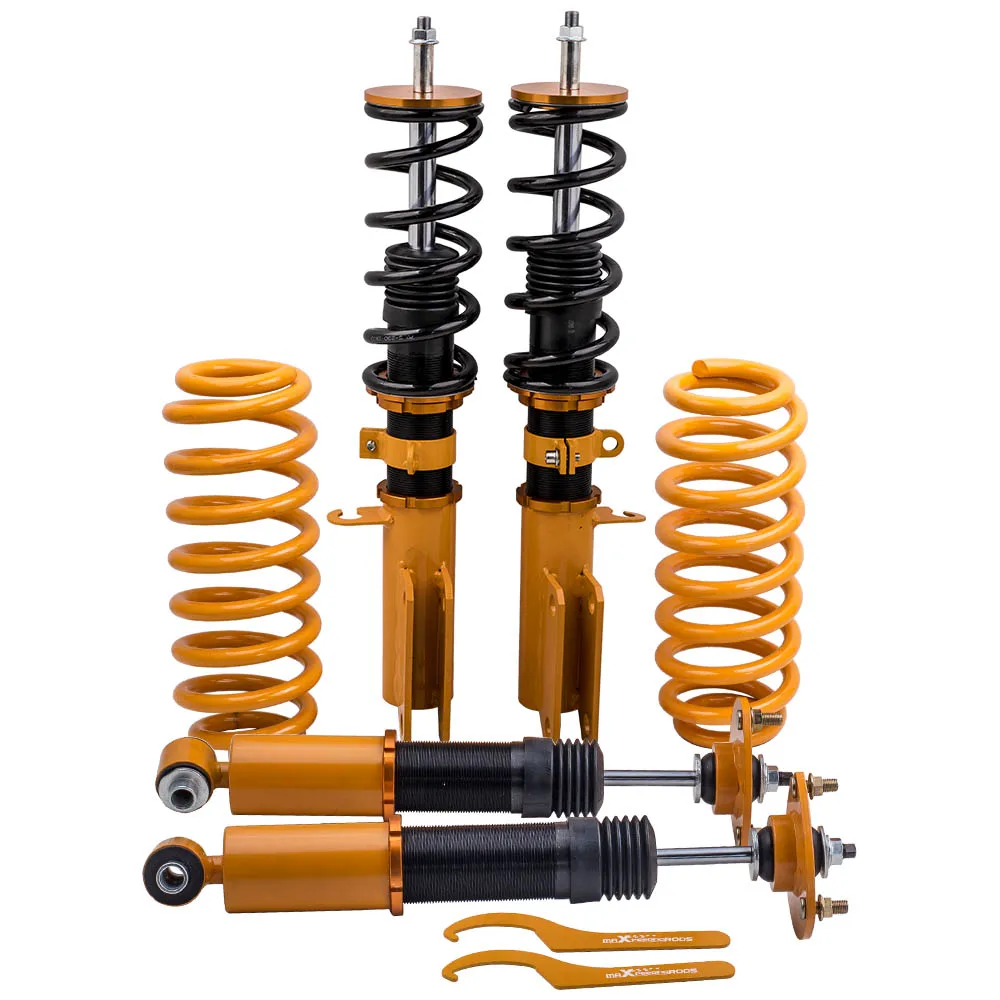 Air Shocks to Coil Spring Coilover Lowering Kit For BMW X5 E53 2000-2006 Strut Assembly Coilovers Shocks Springs For Adj. Height