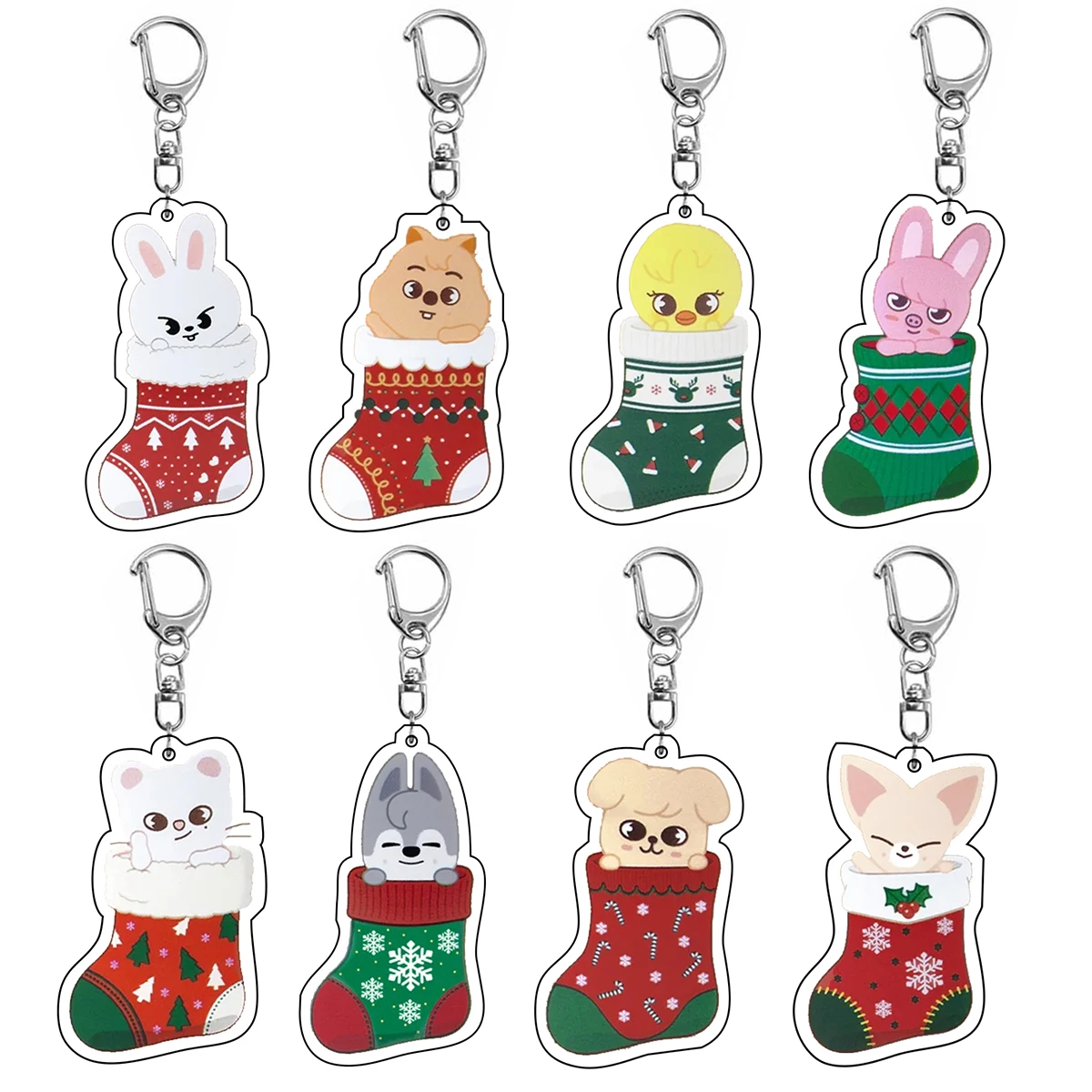 8 sztuk/zestaw KPOP breloki akrylowe akcesoria śliczna torba wisiorek na prezenty dla fanów