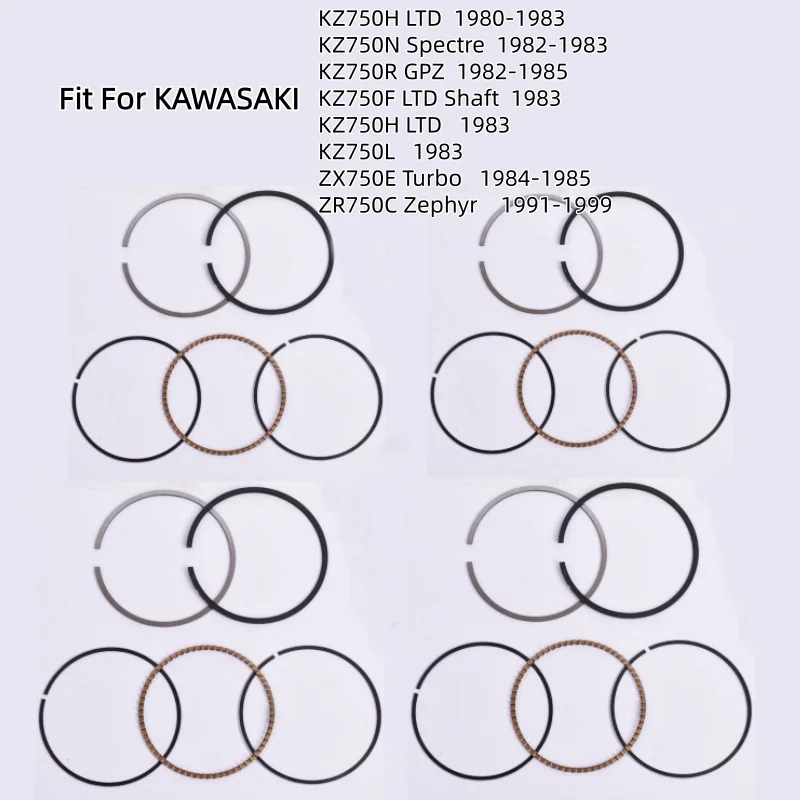 STD 66mm Piston Rings for Kawaaki KZ750H KZ750N Spectre KZ750R GPZ KZ750F Shaft KZ750H LTD KZ750L ZX750E Turbo ZR750C Zephyr
