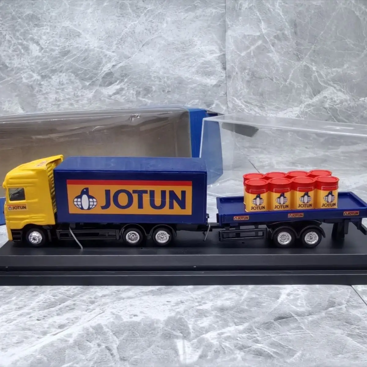 1/87 JOTUN Ciężarówka Wytrzymała Model Samochodu ze Stopu Metalu Ozdoba Ciężarówka Transportowa Dekoracja Sceny