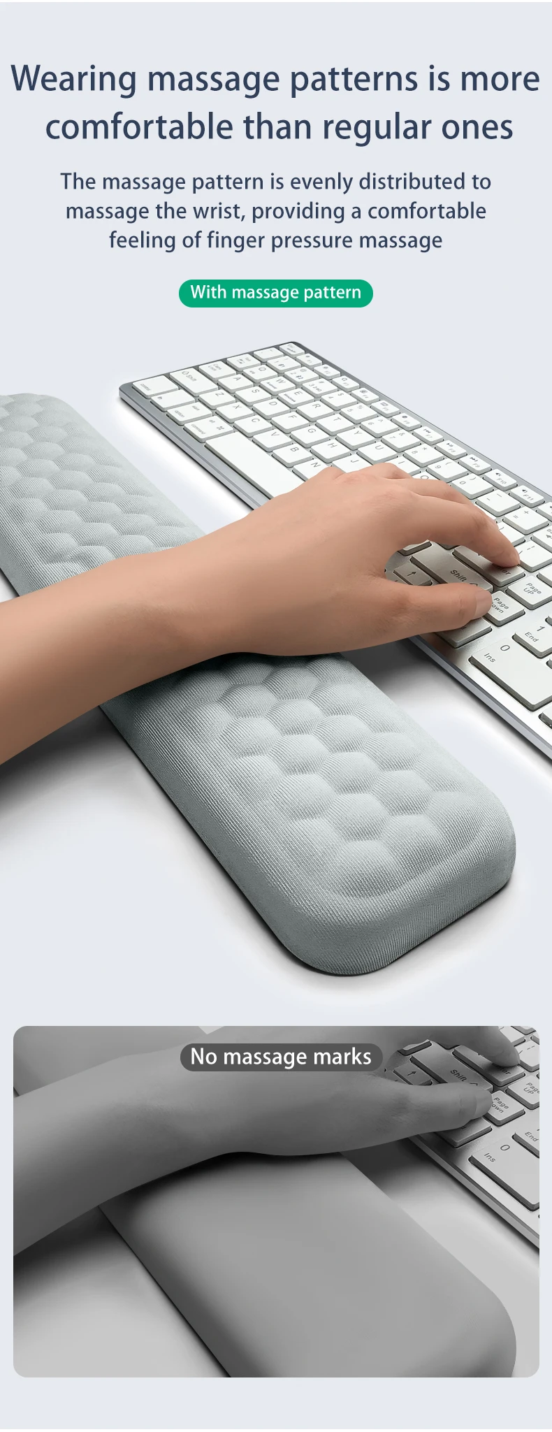 Tastatur Maus Handgelenk Rest Pad Memory Foam Hand Rest Unterstützung Unterstützung Ergonomische Handgelenk Kissen Pad Memory Foam Für Notebook Laptops – Detail 4