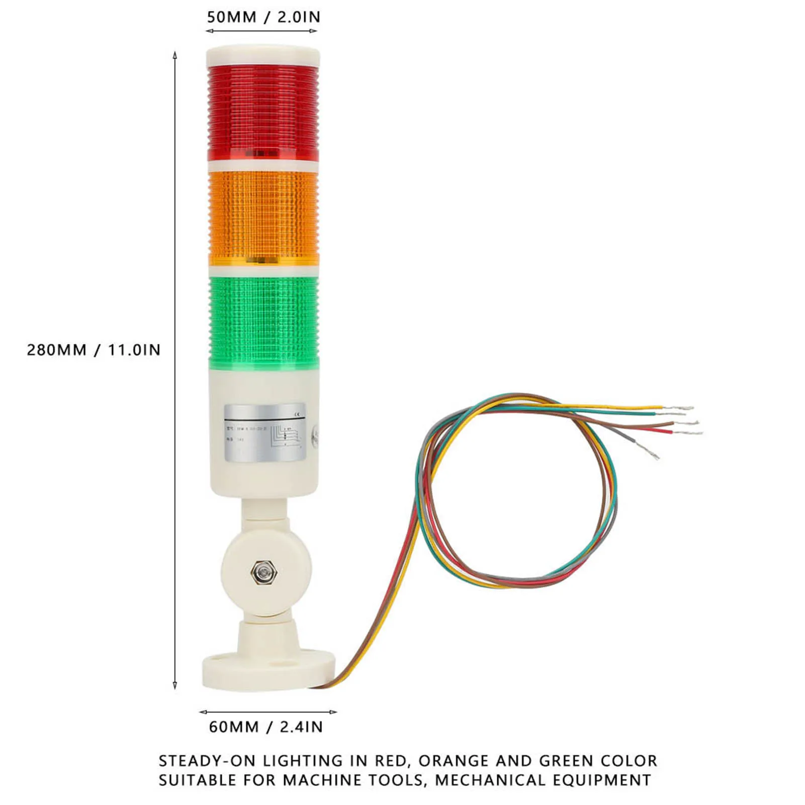 

Красный/оранжевый/зеленый предупреждающий светодиодный индикатор машины с ЧПУ, сигнальная лампа с звуковым зуммером 24 В постоянного тока