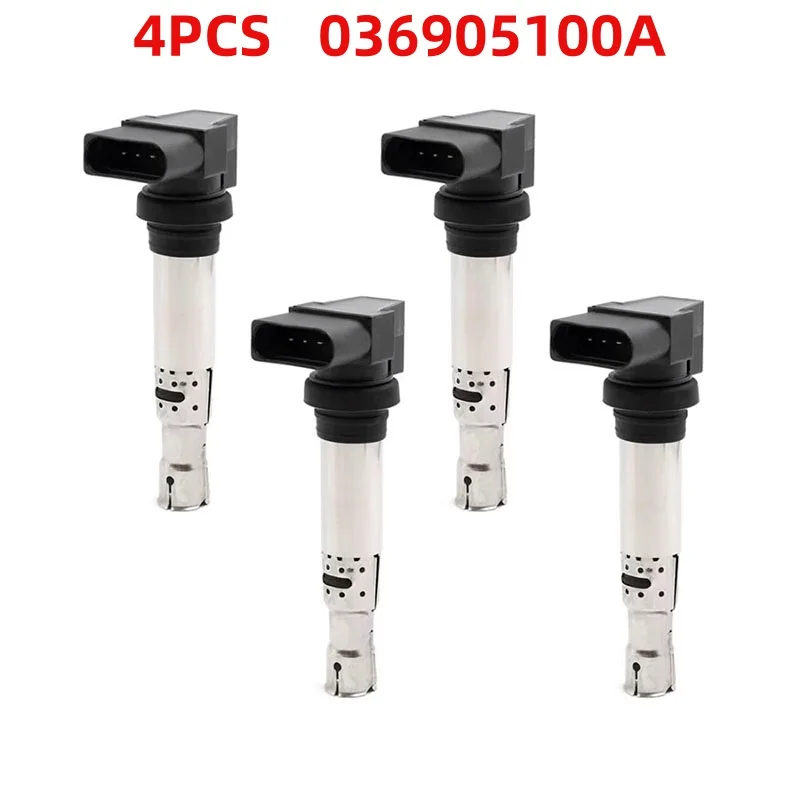 

4PCS Ignition Coil 036905100A for Audi A1 A3 Skoda Fabia Octavia VW Polo Jetta Golf 1.4 1.6L