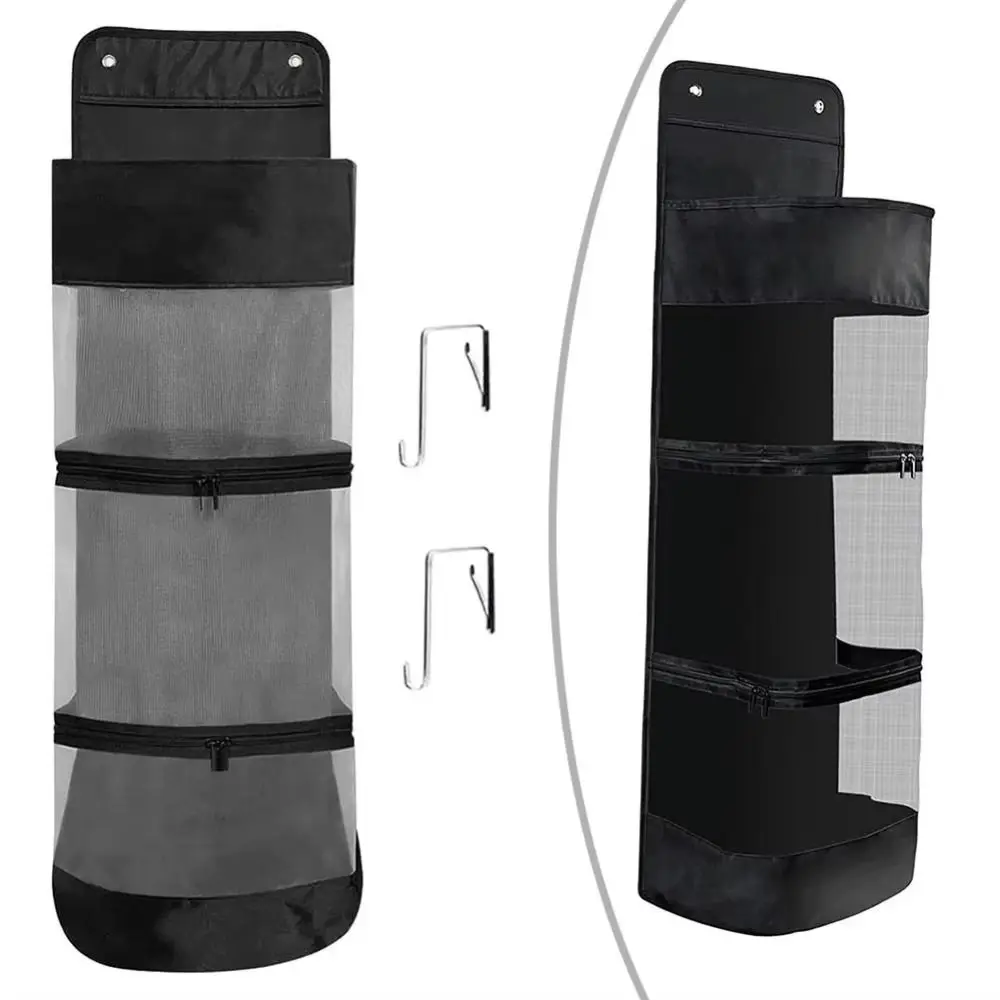 Tür Hinten Basketball Hängen Tasche Hängen Organizer Metall Haken Ball Lagerung Container Mesh Schwarz Praktisch